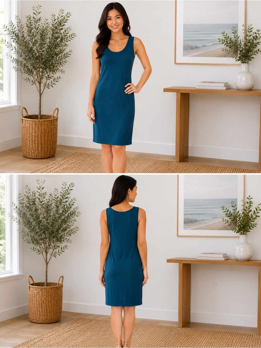 Philosophy Sleeveless‎ Tank Midi Dress - Teal Sz XS